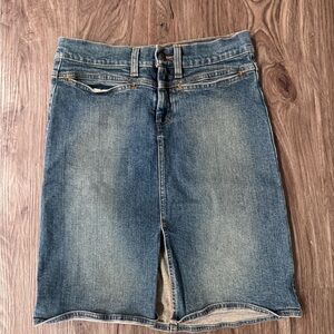 American Eagle Outfitters Blue Denim Midi Skirt